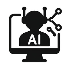 Poster - Ai Network Connection On Computer Screen