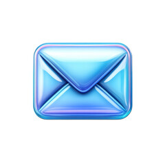 Poster - A captivating futuristic blue email icon beckons connection and on transparent background