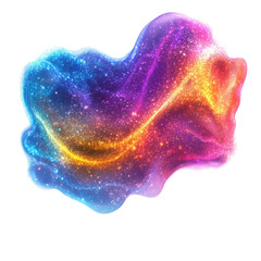 Poster - A radiant nebula cloud swirling with cosmic dust creating a galaxy far far on transparent background