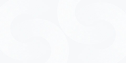 Poster - abstract white glowing geometric lines on gray background. modern shiny blue circle lines pattern. f