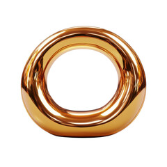 Poster - A gleaming golden ring symbolizing eternity and wholeness suspended on transparent background