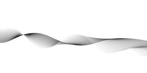 Fototapete - Abstract Black wave line,Abstract black wave lines on white background,abstract smoke on black wave line background.checkerboard transparent background.Modern grey wave on white background. Blending l