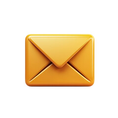 Aufkleber - Golden envelope icon promising important communication with a high gloss on transparent background
