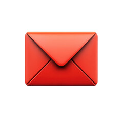 Aufkleber - A vibrant red mail envelope represents urgent communication and connection on transparent background