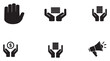 © vector king - Hand with cutlery vector icon design set