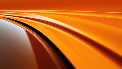 Poster - Abstract Orange Gradient Curves and Lines, Representing Modern Technology and Innovation for Business Solutions and Creative Design : Generative AI