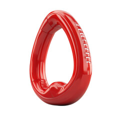 Poster - Futuristic vibrant red sports ring reminiscent of football symbolizing on transparent background