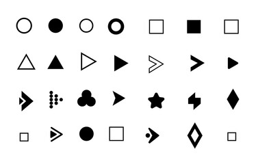 flèche, bullet list for powerpoint presentation, bullet point collection, arrows set vector illustra