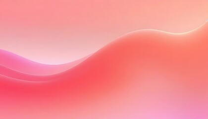 Poster - Soft coral waves flow gently across a graduated pink canvas, evoking calm and serene luminosity.