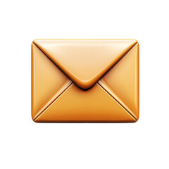 Aufkleber - Golden message icon conveying communication and connection in digital age on transparent background