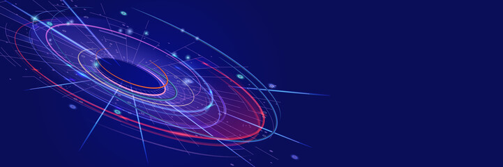 Aufkleber - circular fantasy background. high resolution futuristic technological banner with portal effect. cop