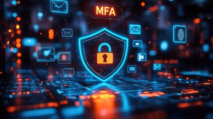 Poster - Cybersecurity, MFA and Digital Shield Protection