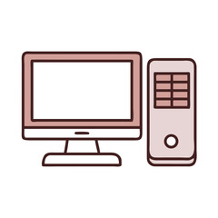 Poster - Desktop computer icon, isolated, for website design