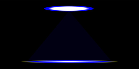 Wall Mural - white blue light illuminates the darkness, minimalist background