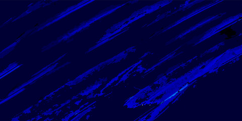 Wall Mural - Bold grainy blue brush stroke with spray and grunge texture. Hand drawn distress damaged edges vintage template or banner. Vector grunge texture, retro background for banner.
