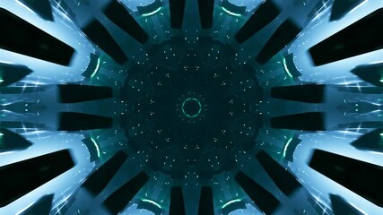 Wall Mural - abstract hypnotic kaleidoscope motion background, 4k seamless vj loop