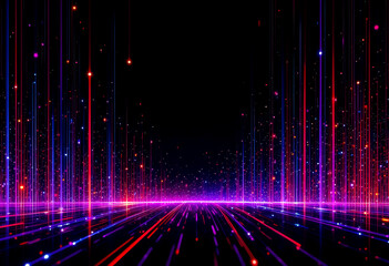 abstract technology background with cascading code and digital script for software developer and pro