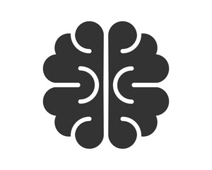 Poster - Minimalist brain icon. Represents intelligence, thought, learning, and AI. Great for science, technology, education, and healthcare visuals.