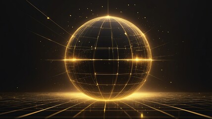 abstract background with glowing sphere