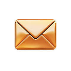 Aufkleber - Unlock possibilities A gleaming golden envelope symbolizes new connections on transparent background