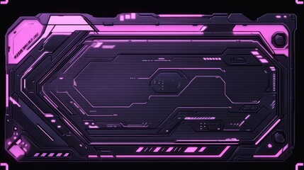 Poster - Futuristic circuit board with vibrant pink accents