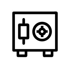 Poster - Secure vault icon, safety, banking, finance illustration