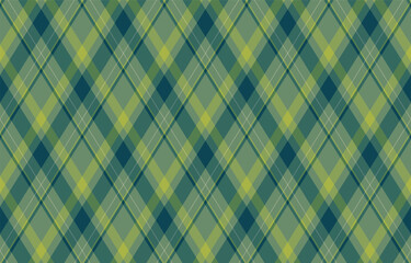 Argyle pattern of geometric rhombus. Harlequin check wallpaper design. Classic diamond shaped textile material for web background, print fabric clothing, sweater, wrapping paper, gift card, invitation