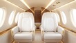 © Oleksii - Luxury interior of private jet with plush seating