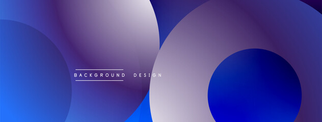 Poster - Abstract fluid shapes, blue purple gradients. Modern design element for backgrounds, banners, presentations. Minimalist aesthetic.