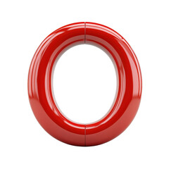 Poster - An inviting glossy red ring beckons with modern elegance and endless on transparent background