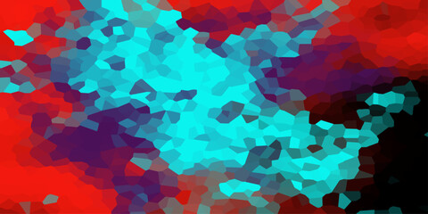 Aufkleber - Abstract digital mosaic art with cool blues and reds a geometric background for creative design projects