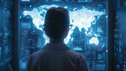 Poster - Exploration of global data trends in a high-tech control room with interactive display technologies
