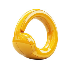 Poster - Captivating golden loop merging sphere an emblem of unbreakable bonds in a on transparent background