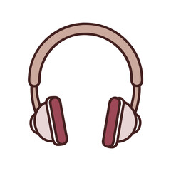 Poster - Over-ear headphones, minimalist design, neutral tones, for branding