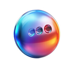 Poster - A shimmering holographic orb symbolizing connection and dialogue glows on transparent background