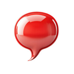 Poster - A vibrant red speech bubble symbolizing dialogue and connection pops on transparent background