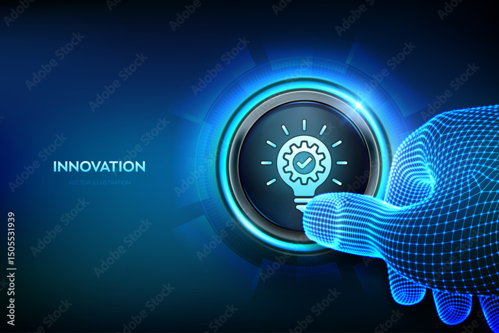 Innovation. Business innovative idea and solution technology concept ...