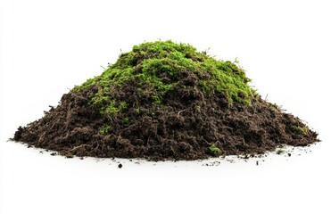 Wall Mural - green grass isolated on white background