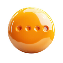 Poster - A shiny orange sphere showing suspense in the conversation indicating on transparent background