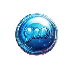 Poster - A mesmerizing blue communication orb glowing with shared ideas and digital on transparent background