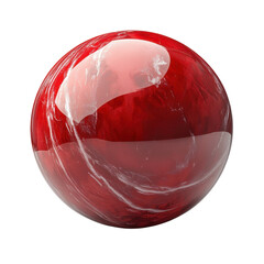 Poster - A swirling nebula of red and white encased in a luminous orb reflecting on transparent background