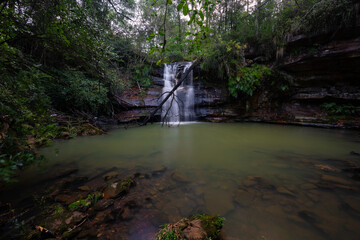 Canvas Print - beautiful falls in the rainforest.