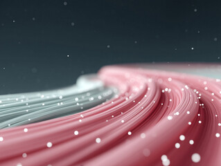 Poster - Abstract flowing lines with sparkling particles, conveying movement and connectivity. Great for technology, communications, or creative concepts.
