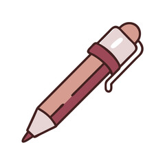 Poster - Brown pen, simple design, for stationery websites