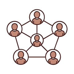 Poster - Interconnected people, a network concept, for presentations