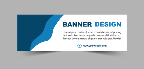 social media cover banner template design blue color digital marketing banner for business corporate