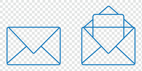 Poster - Mail icon, envelope, message symbol isolated on transparent background, email PNG