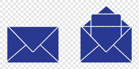 Poster - Mail icon, envelope, message symbol isolated on transparent background, email PNG