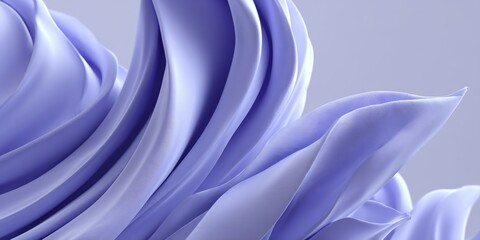 Aufkleber - Abstract Background With Delicate Purple Fluid Waves Forming Dynamic Flowing Shapes, 3D Render