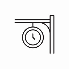 Poster - Wall clock time display icon vector sign